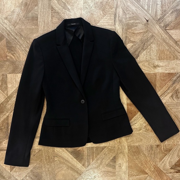 Tahari Black Women's Blazer with Draped Back Detail - Picture 4 of 4